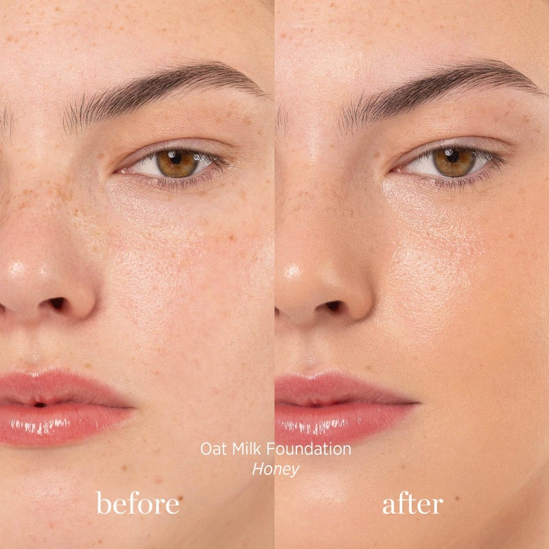 Ere Perez - Natural Oat Milk Liquid Foundation | Breathable, Buildable, Med-Full Coverage | Peach Extract, Vitamin E | Vegan, Cruelty-Free, Clean Beauty (Honey | light neutral cool, 1 fl oz | 30 ml) - Image 4